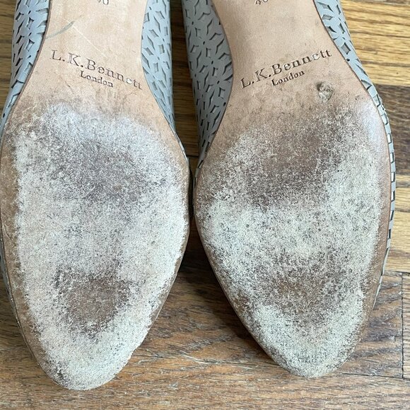 LK Bennett Grey Pumps with Pierced Floral Motif, EU 40 - Picture 14 of 16